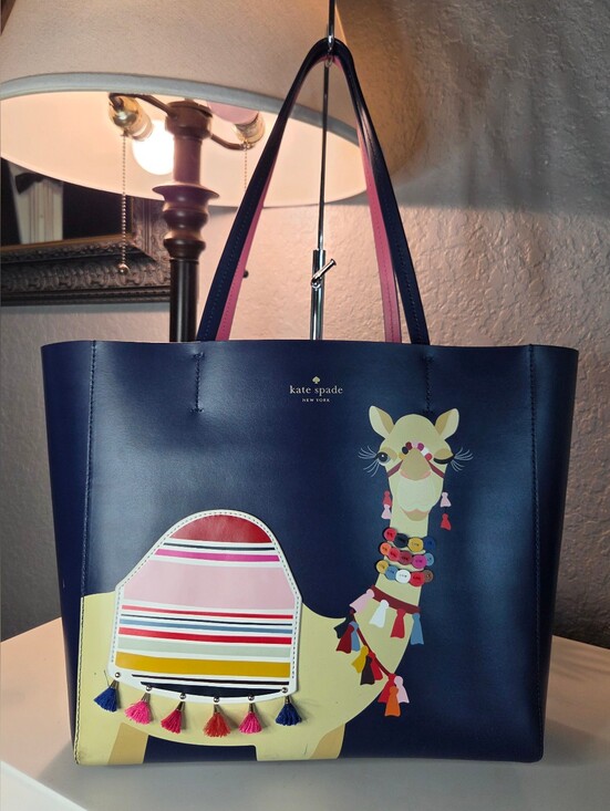 kate spade Handbags - Kate Spade Novelty "Spice Things Up" Camel Luvvie Leather Tote Euc